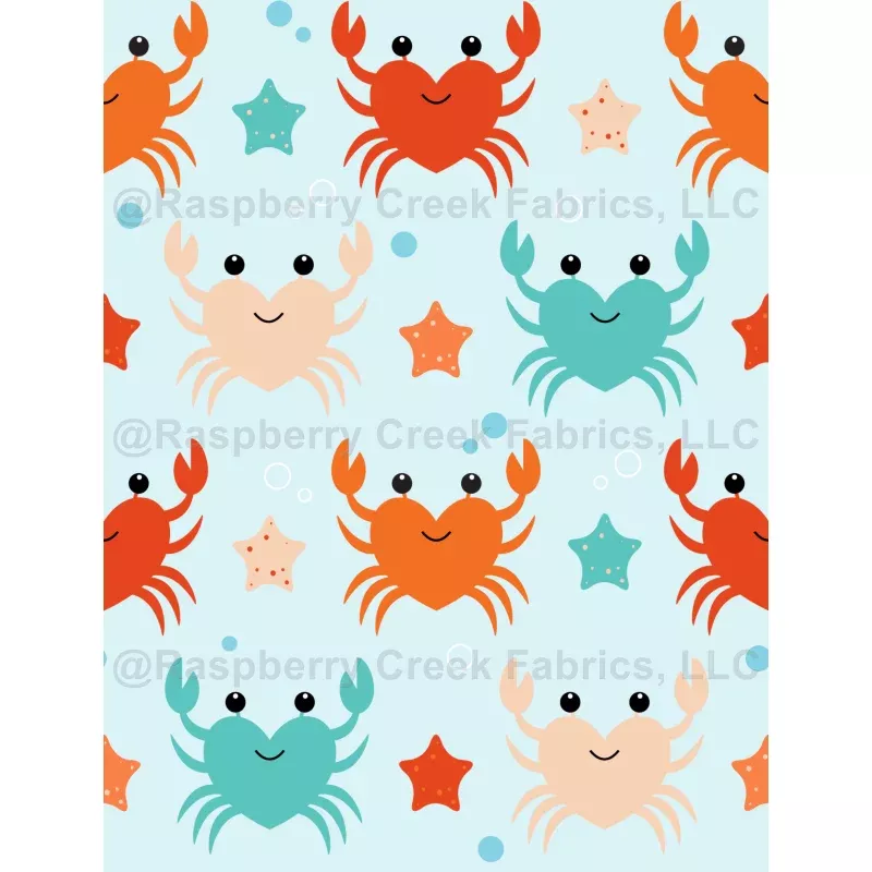 Cute Crabs on Turquoise