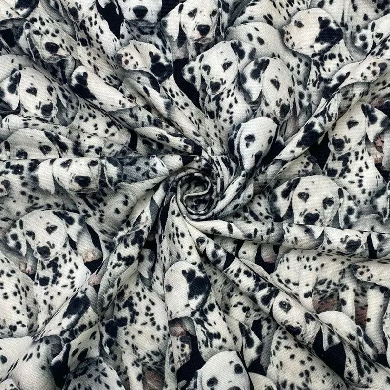 Dalmatians Digital Print Cotton Canvas Fabric