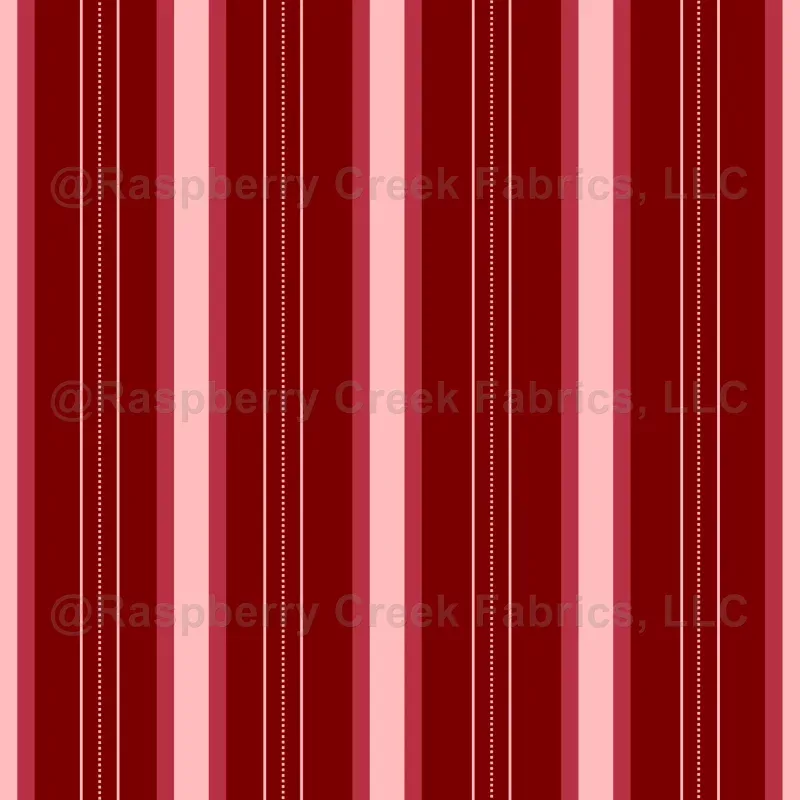 Dark Red & Light Red Thick and Thin Stripes