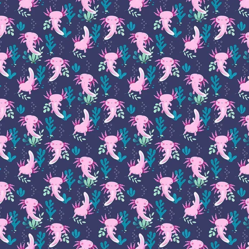 Dear Stella – Make Waves – Axolotis – 1/2 YARD CUT