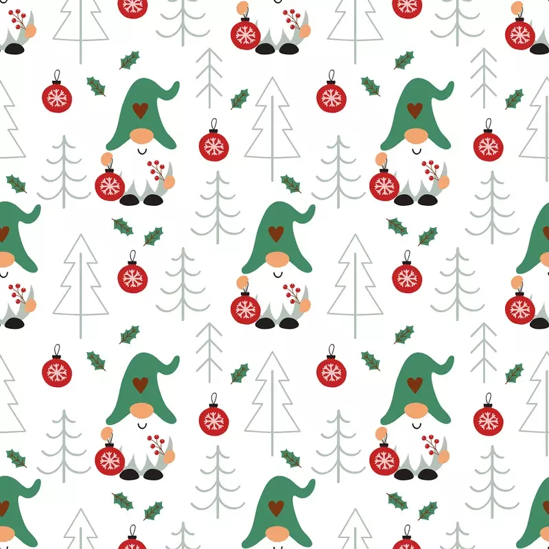Decorating The Tree Fabric – White