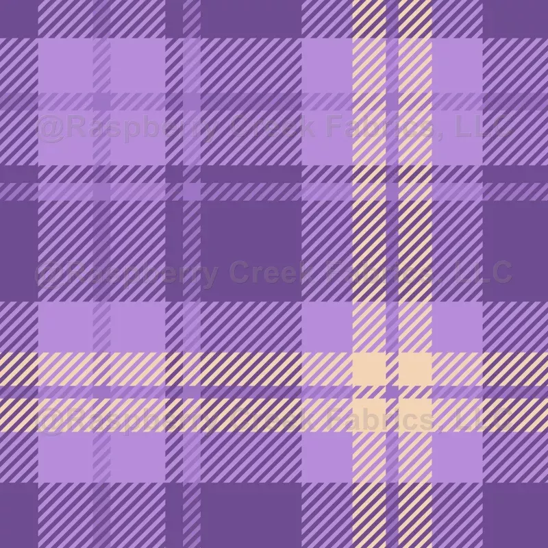 Deep Violet and Peach Tartan Plaid