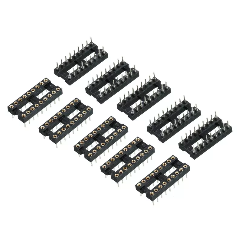 DIP IC Chip Socket Adapter Round Pin IC Sockets for PCB Board Chip