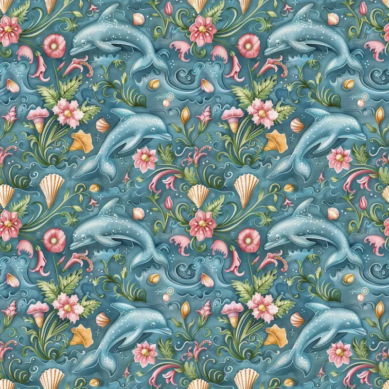 The Dolphin Bay Pattern #3 Fabric