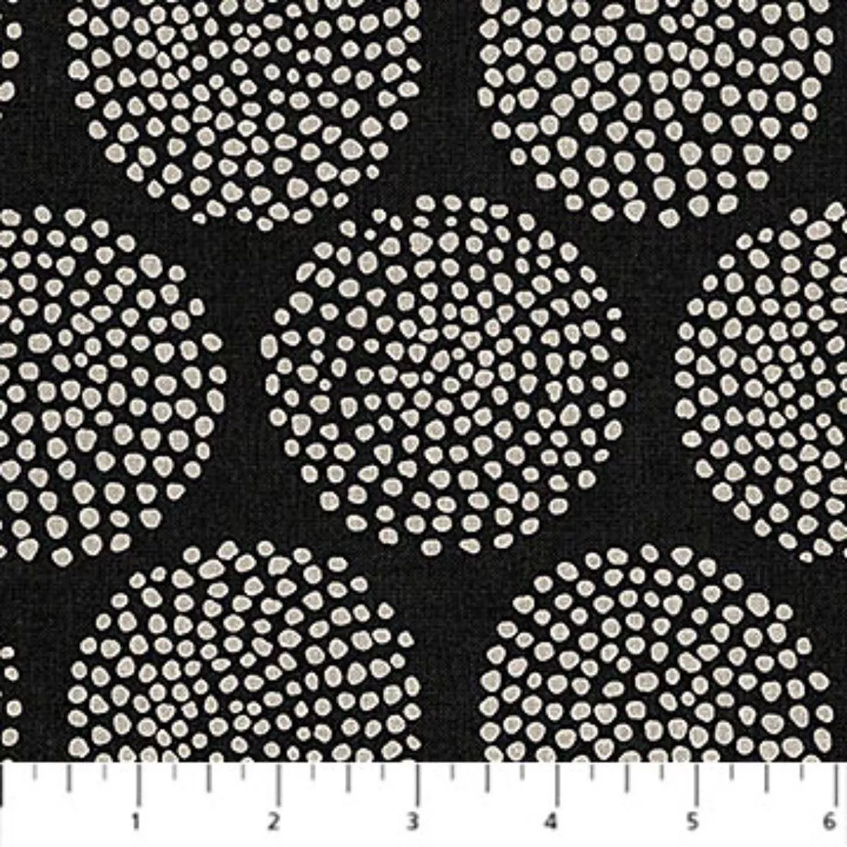 Dotted Circles Black by Northcott Studio