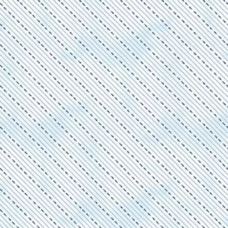 Dreaming in Blue – Dashed Stripes – White