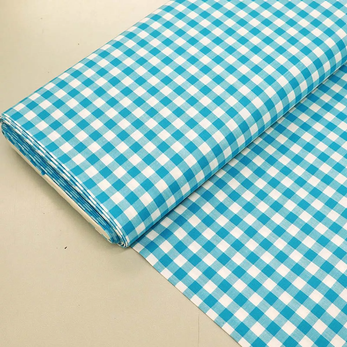 Dressmaking Cotton Gingham – Wide Width – Turquoise