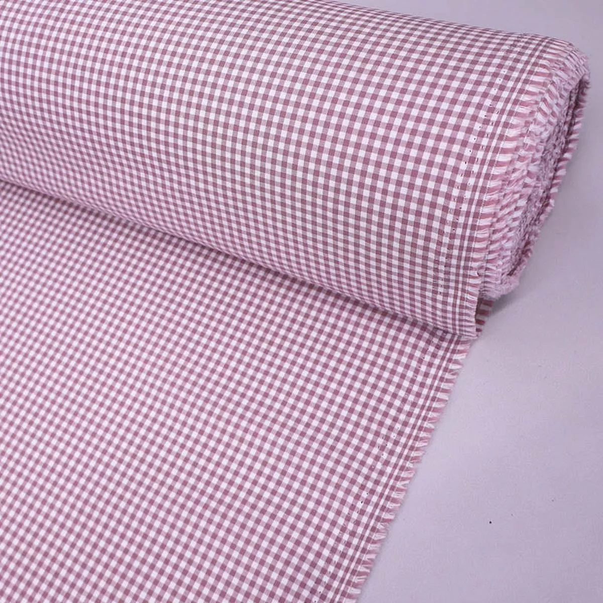 Dressmaking Cotton – Mini Gingham – Mauve