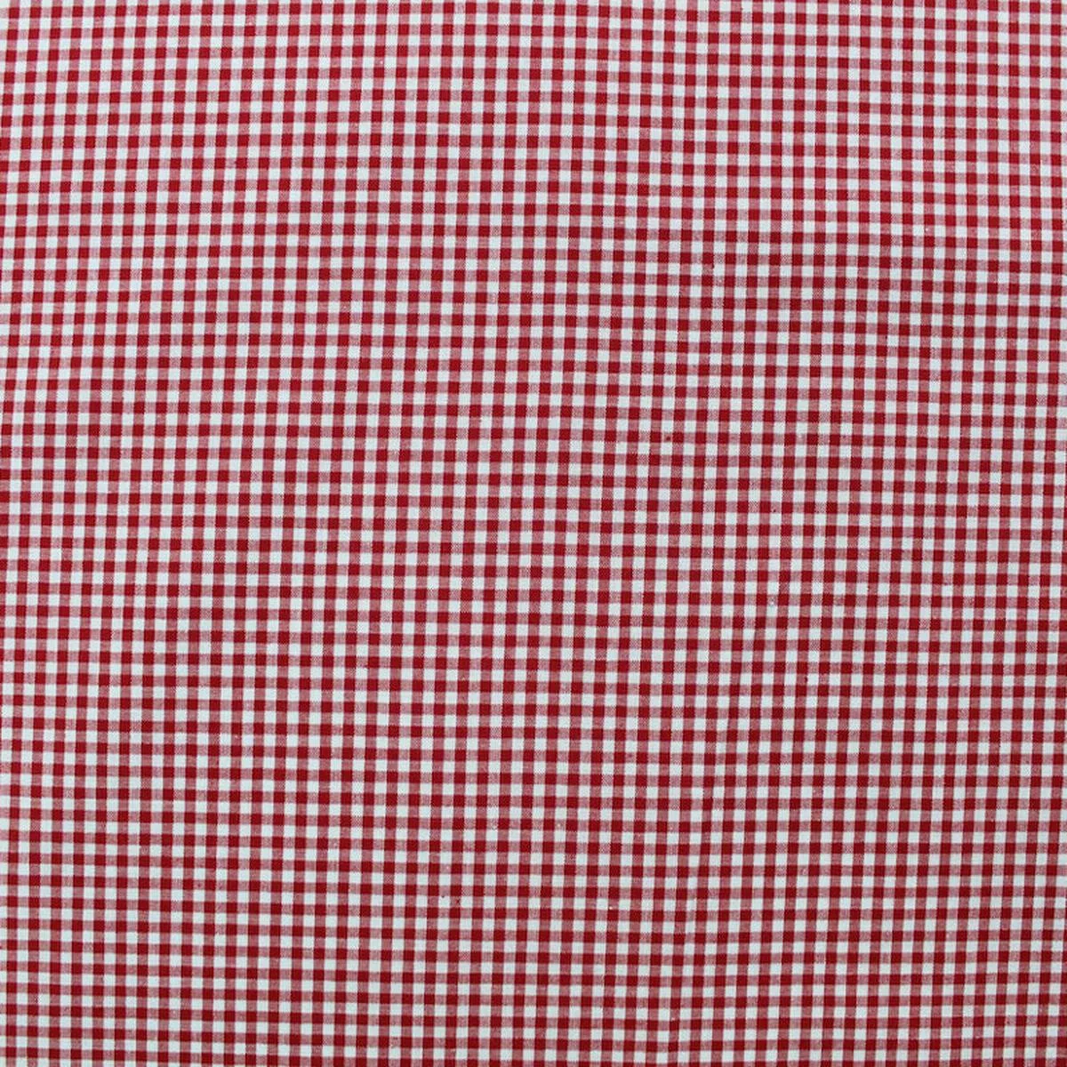 Dressmaking Cotton – Mini Gingham – Red and White