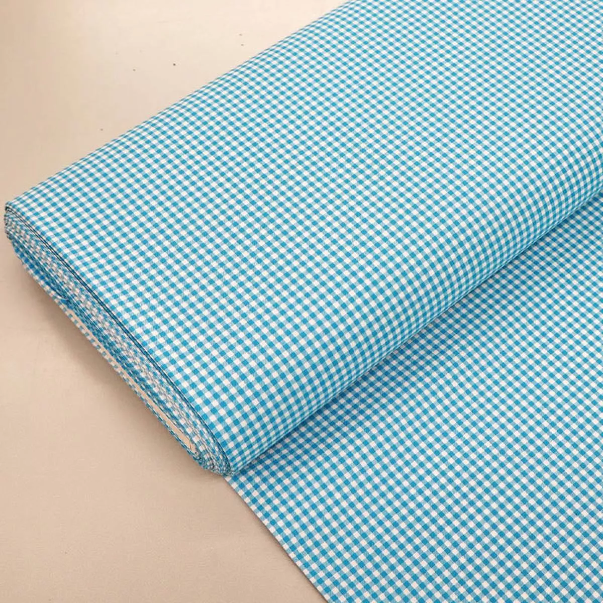 Dressmaking Cotton – Mini Gingham – Turquoise