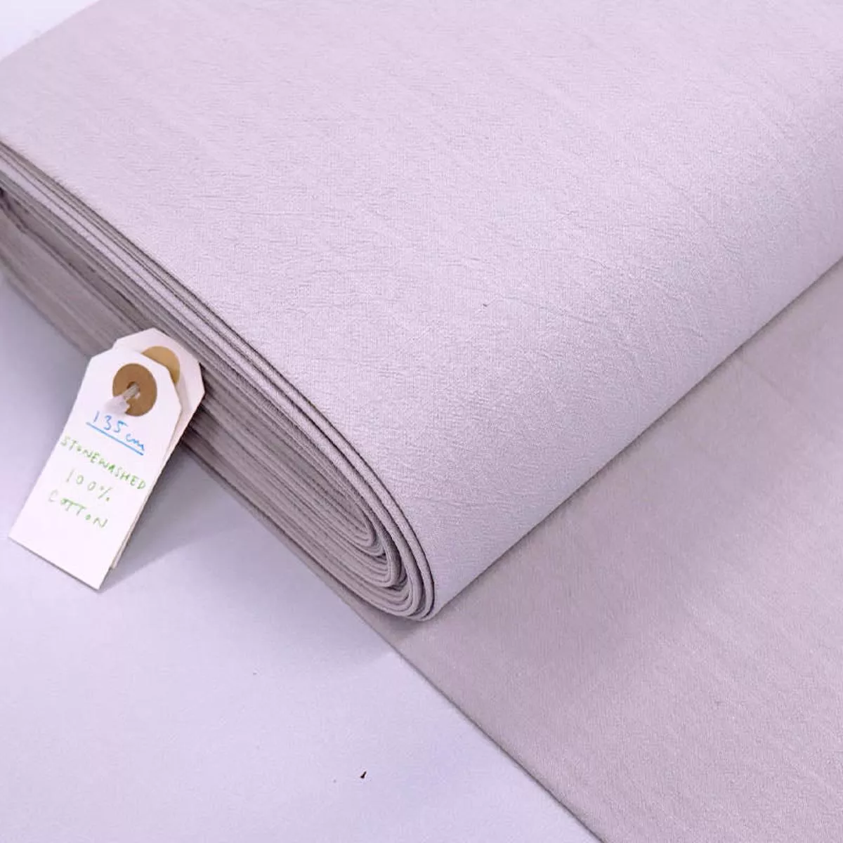 Dressmaking Stonewashed Cotton – Pale Grey