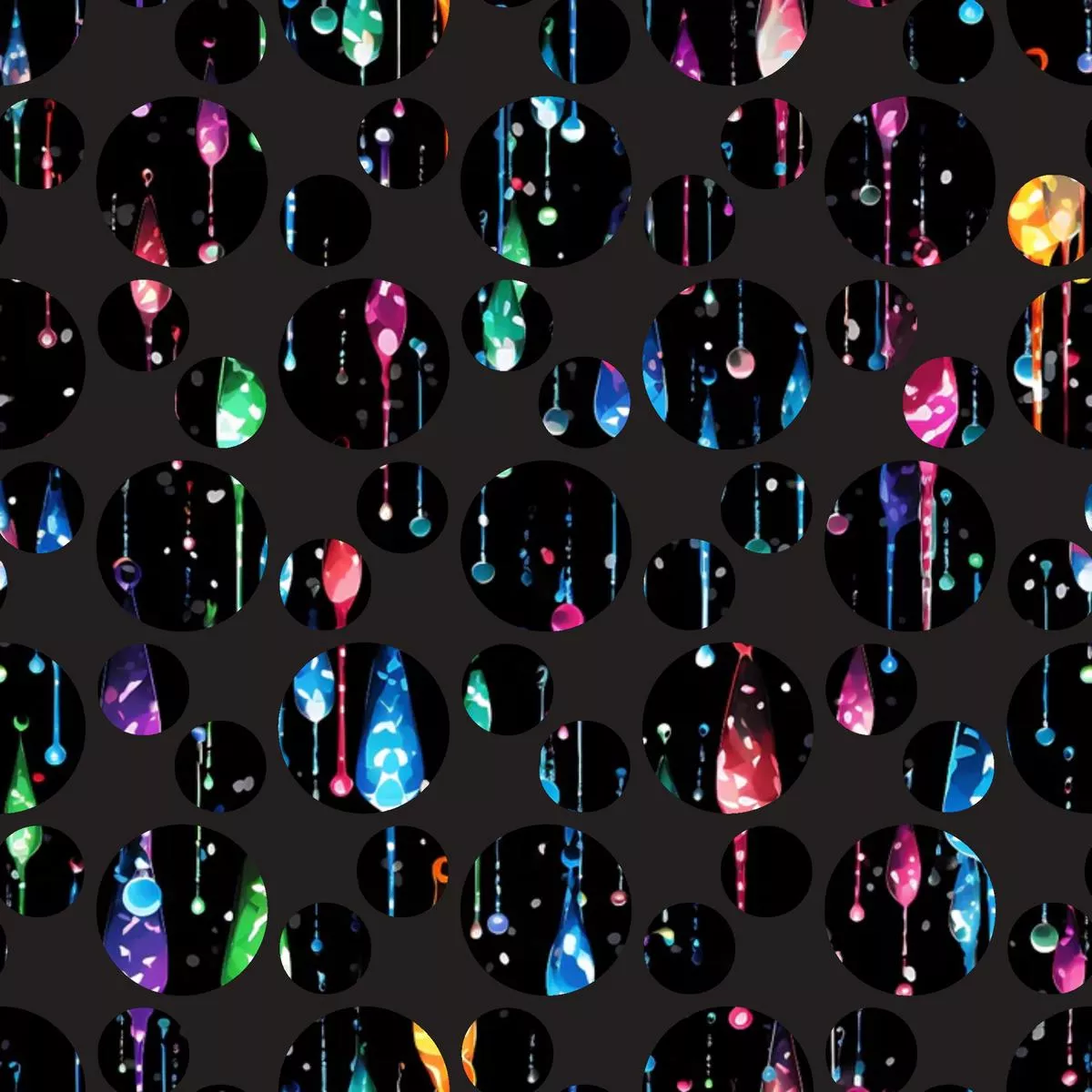 Dripping Rainbow Liquid Pattern 20 Quilting Cotton Fabric