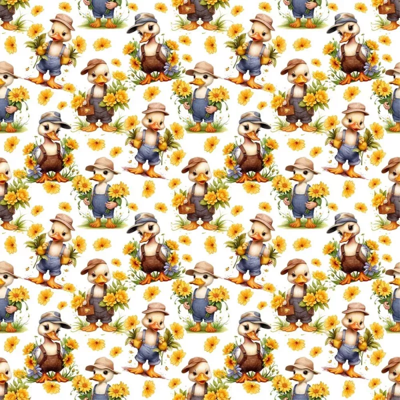 Ducks In The Garden Fabric