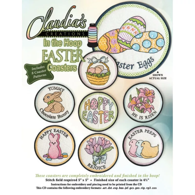 Easter Coasters Embroidery Collection