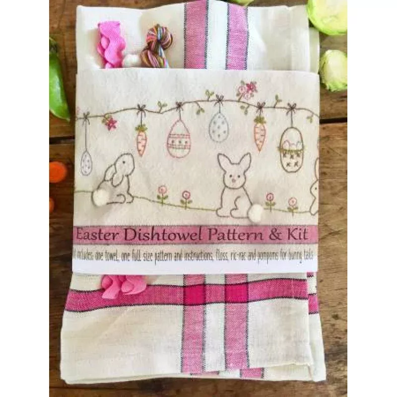 Easter Dishtowel Pattern and Floss Kit