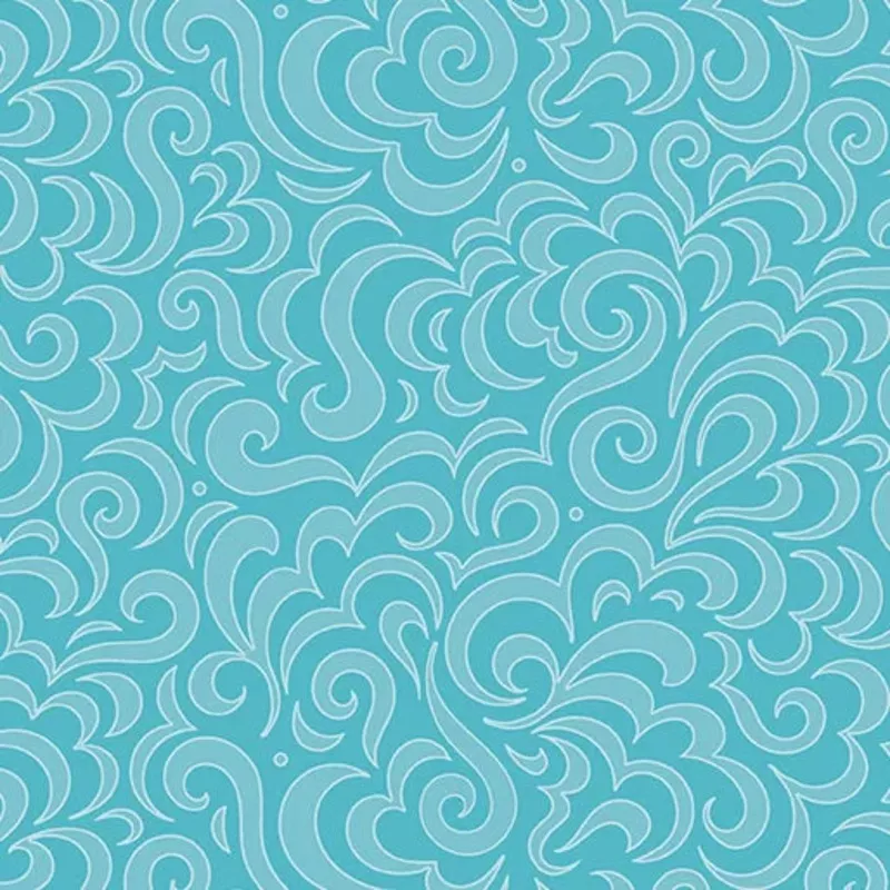 Elegance Aqua Fabric Yardage