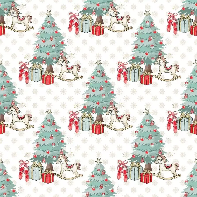 Elegant Nutcracker Snowflakes Fabric – White