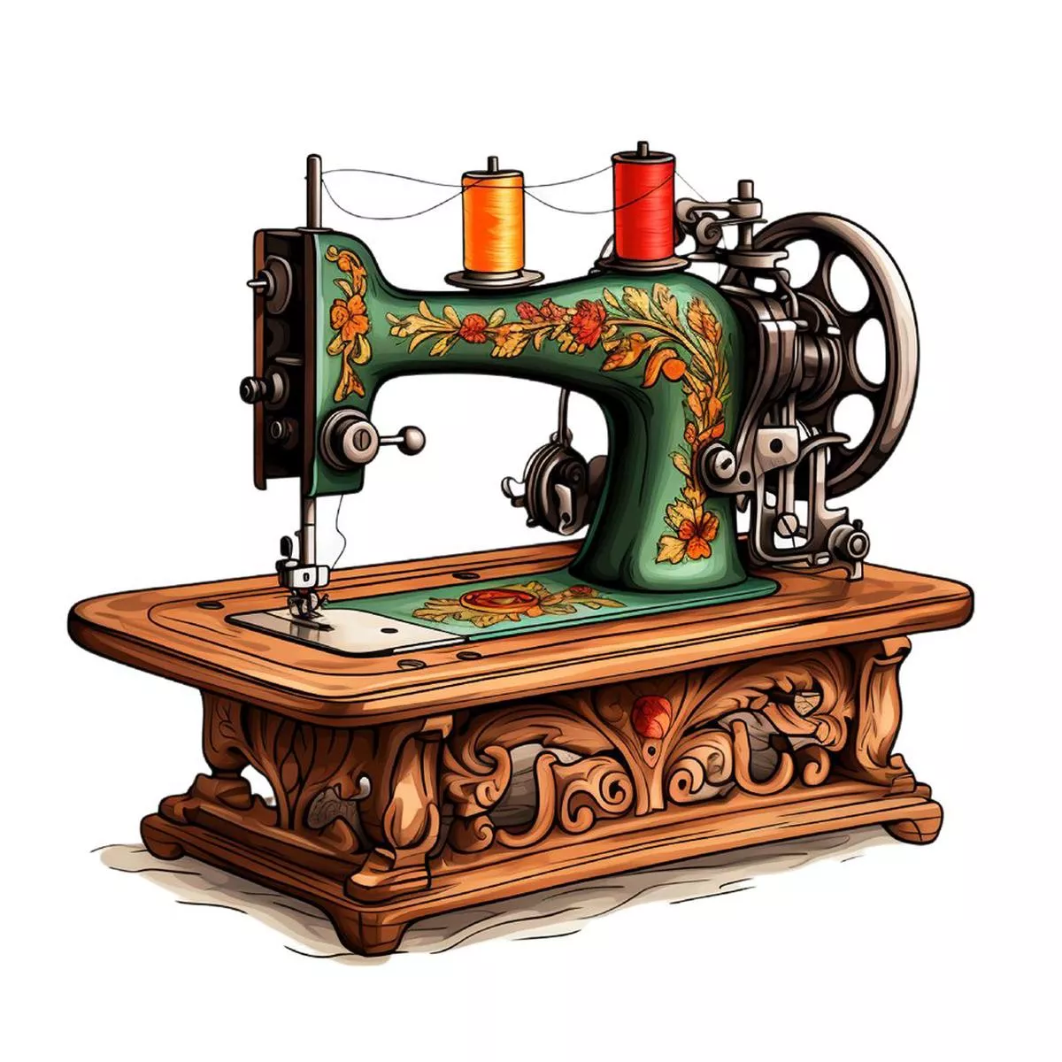 Elegant Sewing Machine 2 Fabric Panel