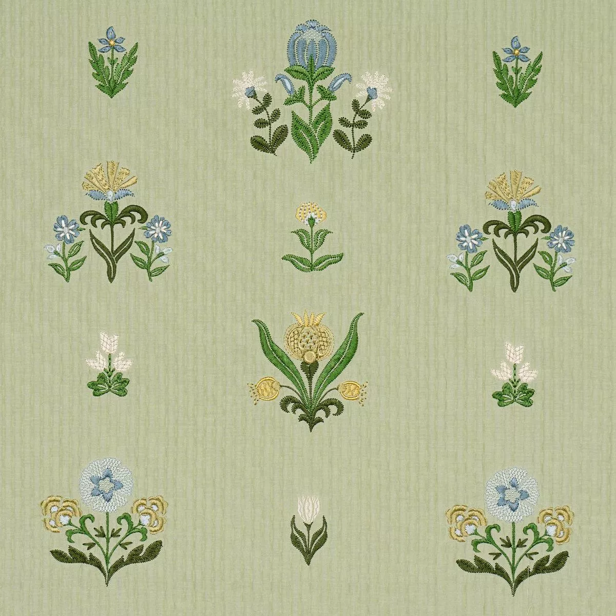 Elmslie Embroidery Leaf Fabric