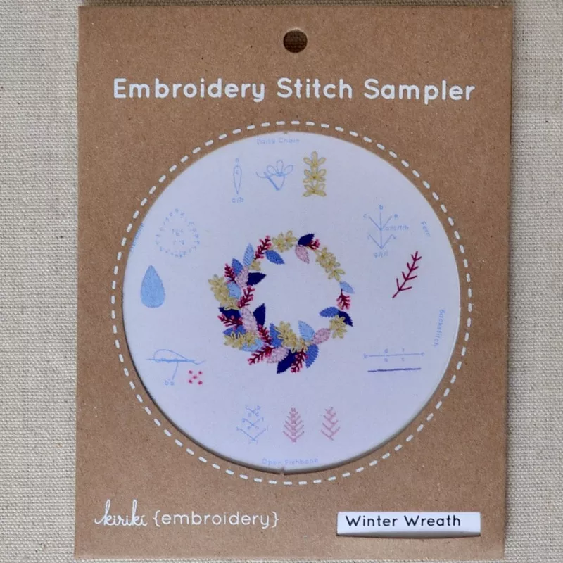Embroidery Kit, Winter Wreath