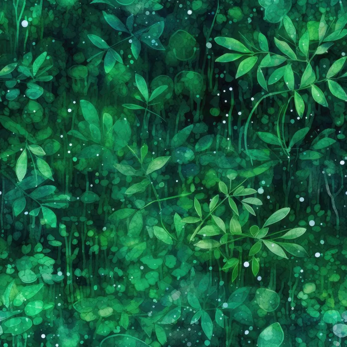 Emerald Forest Pattern #5 Fabric