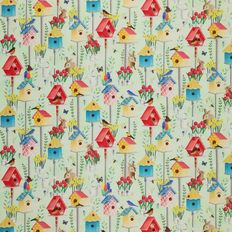 Enchanted Spring Fabric Collection – Enchanted Spring Scenic Green
