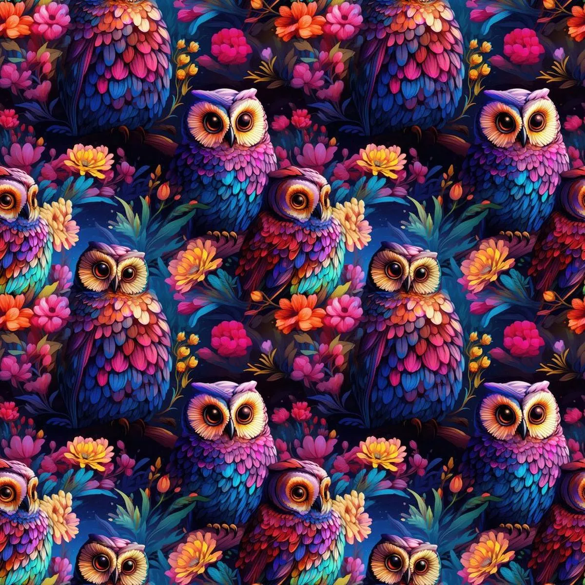 Exotic Owl Fabric