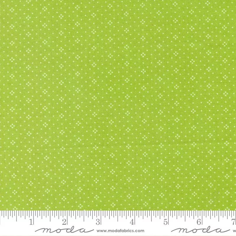 Eyelet Basic Dot Leaf Green Fig Tree & Co. Moda Cotton Fabric MD-20488-83
