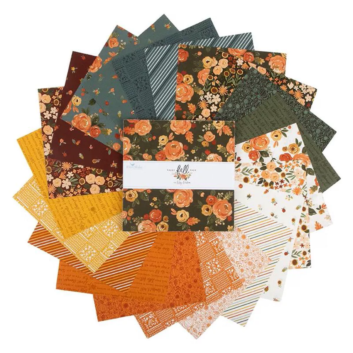 Fabric Riley Blake Precuts Happy Fall Days 42pc 108243 Stackers 10-16340-42