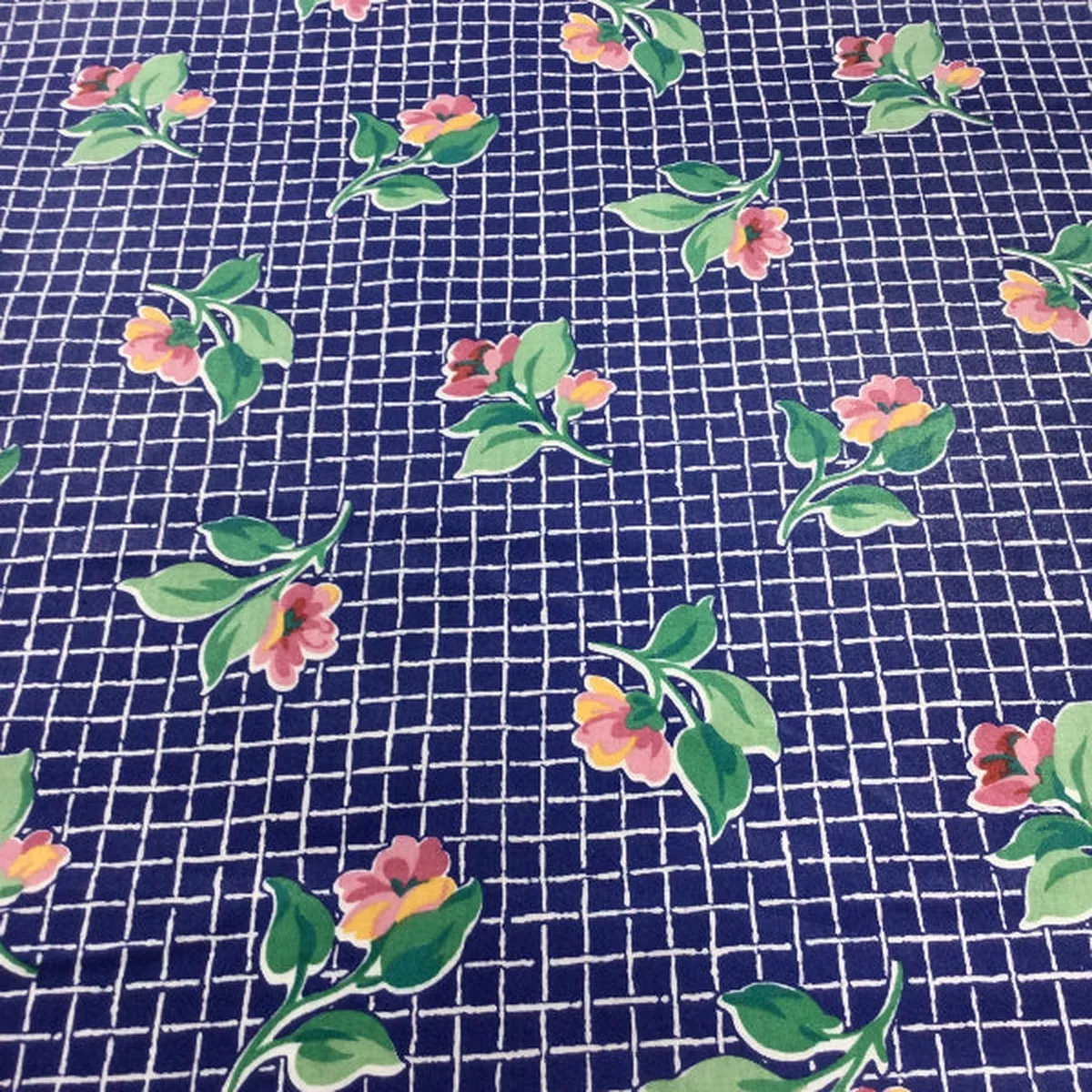 Fabricut Flower Grid Cotton Print Fabric