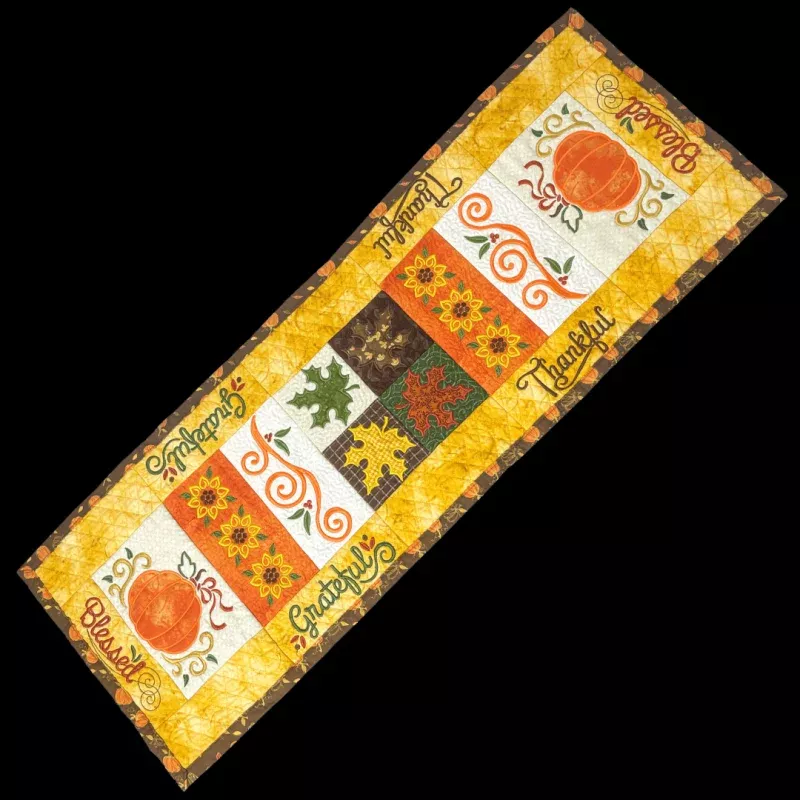 Fall Table Runner Kit – Machine Embroidery
