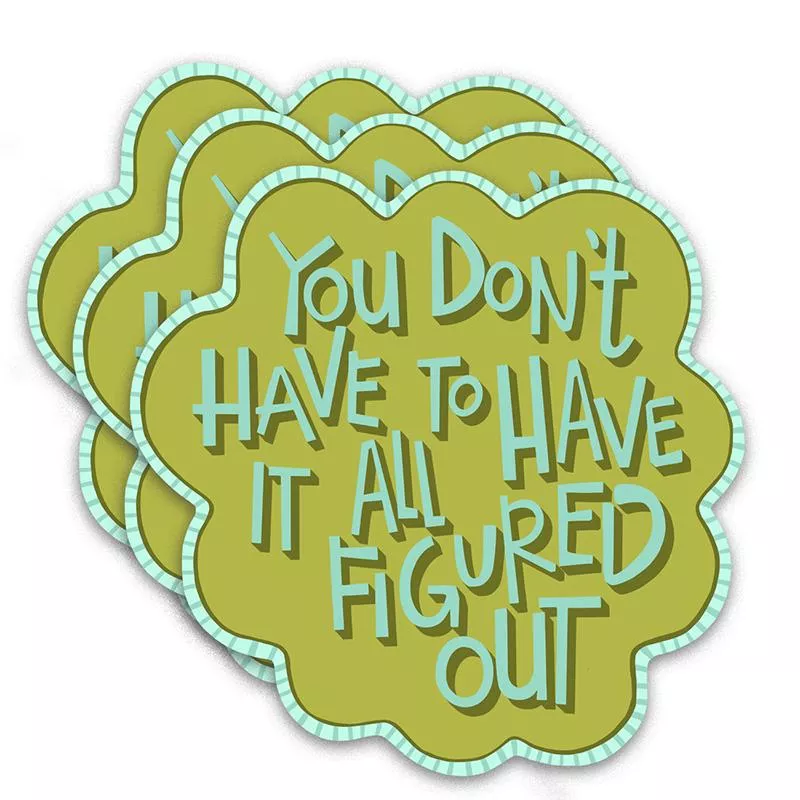Figured Out - Vinyl Sticker - 3 pcs - Kati Cupcake