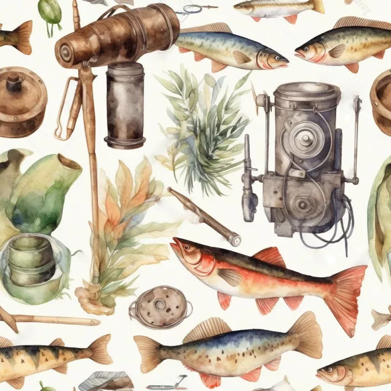Fishing Up North Pattern #3 Fabric