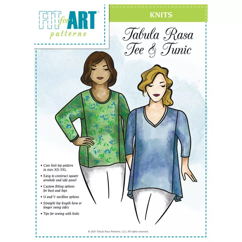 Fit For Art Patterns – Tabula Rasa Tee & Tunic – Size XS-3XL