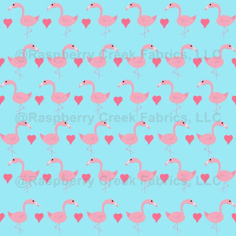 Flamingo Parade – Blue