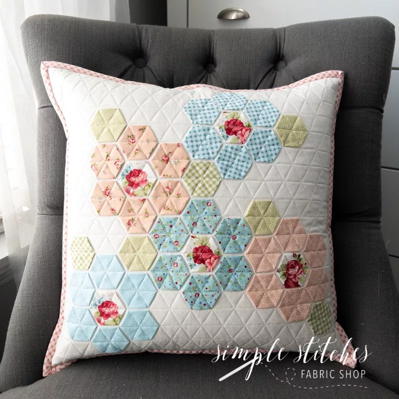 Floral Hexie Pillow Pattern