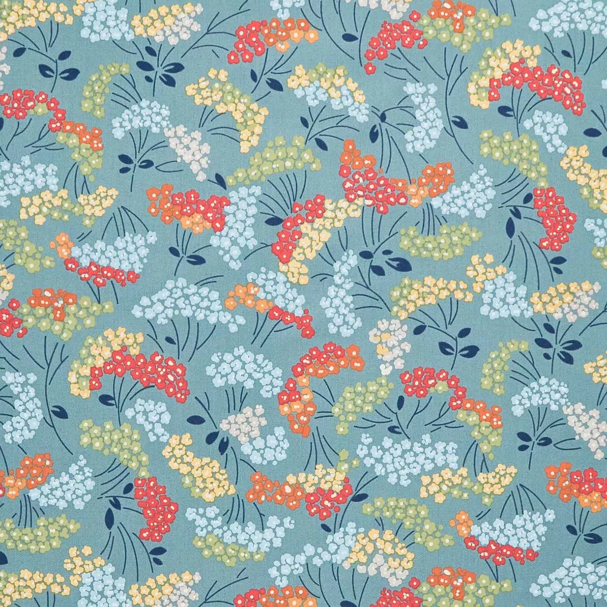 Flower Box – Laurel Dusty Teal Yardage