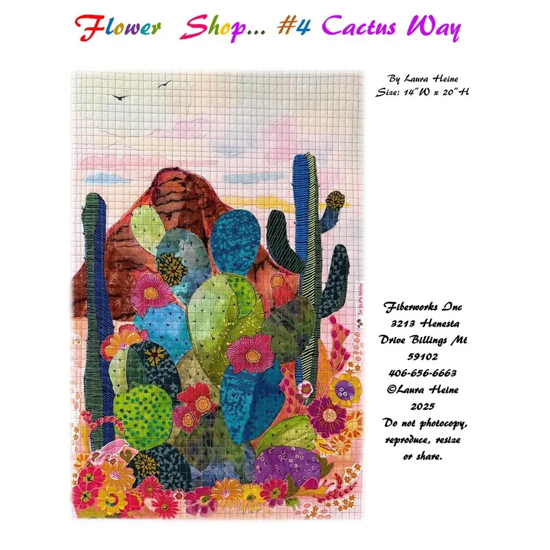 Flower Shop #4 Cactus Way Collage Pattern