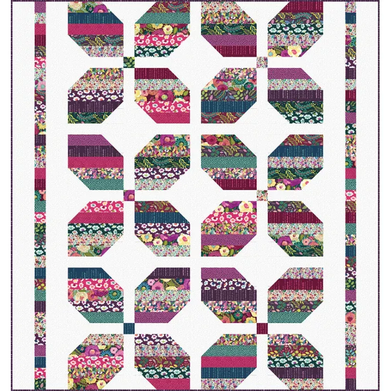 Fragrant Fields Rolie Flower Quilt Kit