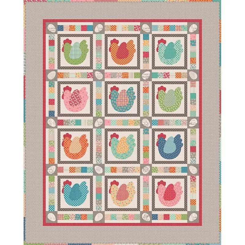 FREIGHT DAMAGED – The Hen House Quilt Kit by Lori Holt