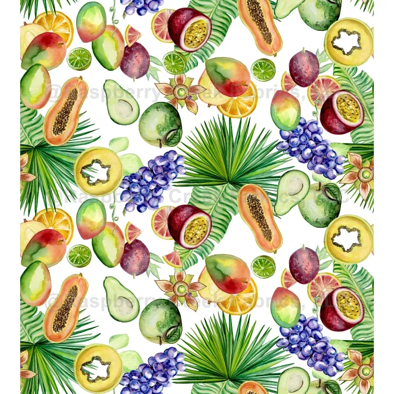 Fruit Collection On White