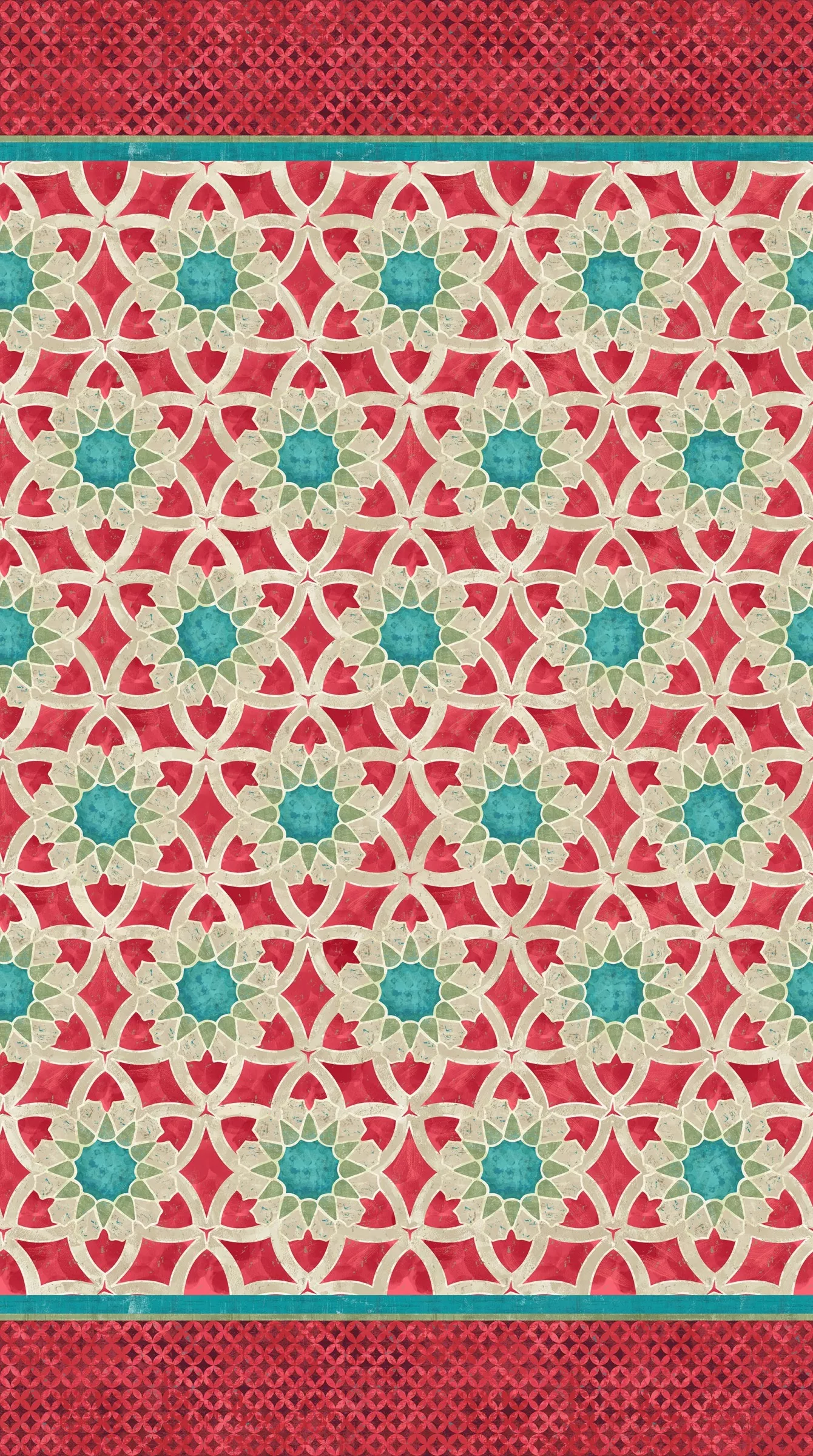 Full Width Border - Red Multi - Boho Bliss - Aimee Wilson