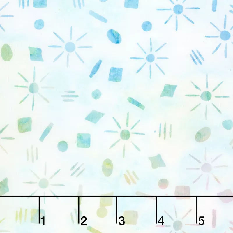 Garden Gate Batiks – Sparkles Multi Moonstone Yardage