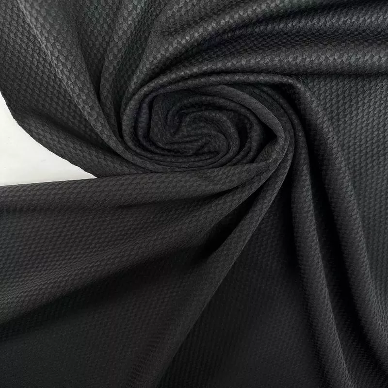 Geometric Black Polyester Jacquard