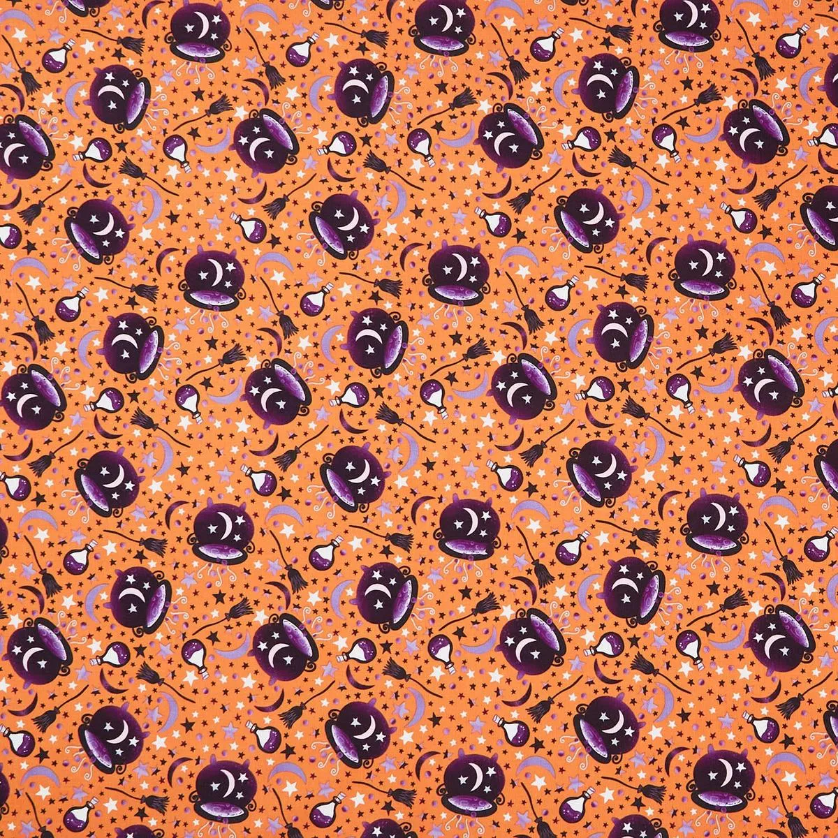 Ghostly Greetings – Cauldrons Orange Yardage