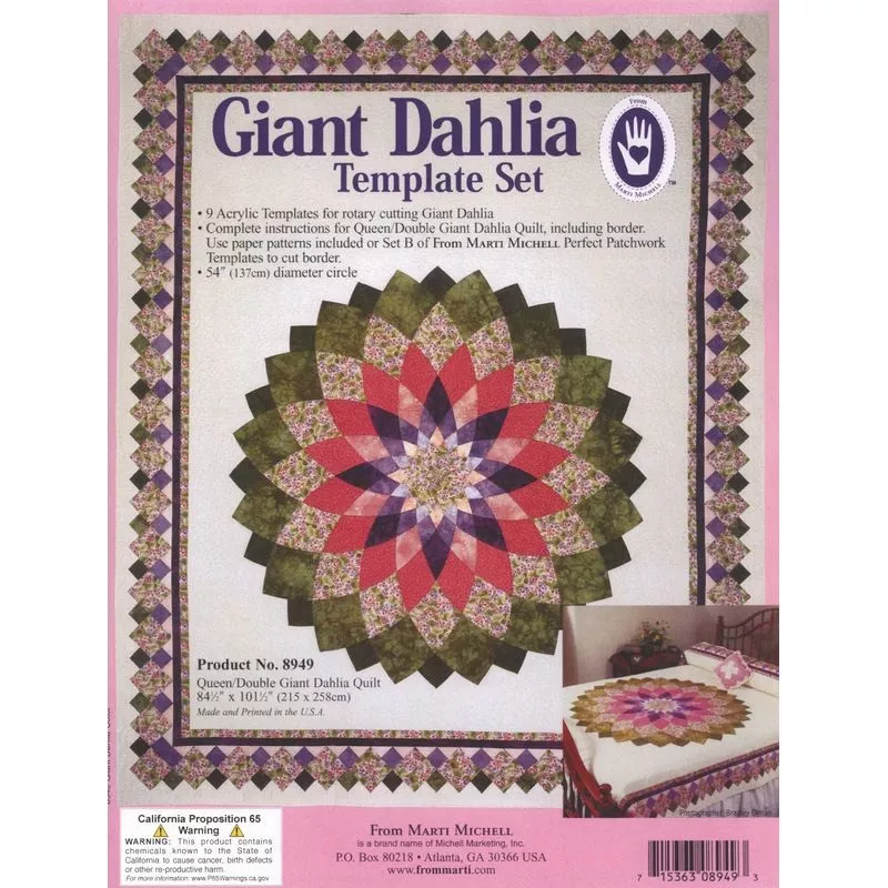 Giant Dahlia Template Set