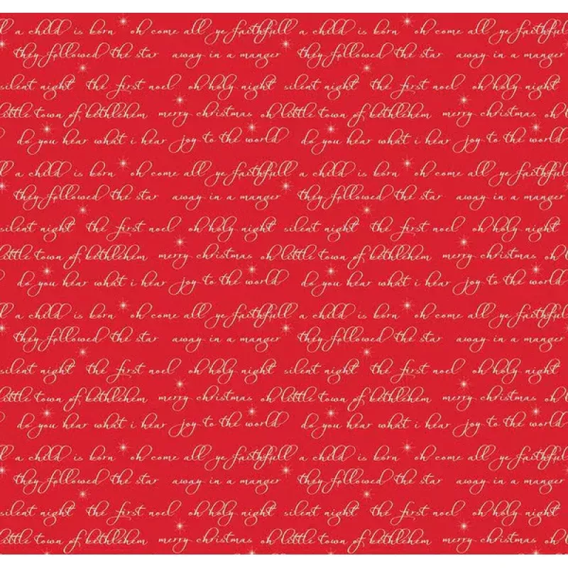 Glisten Text Red Fabric