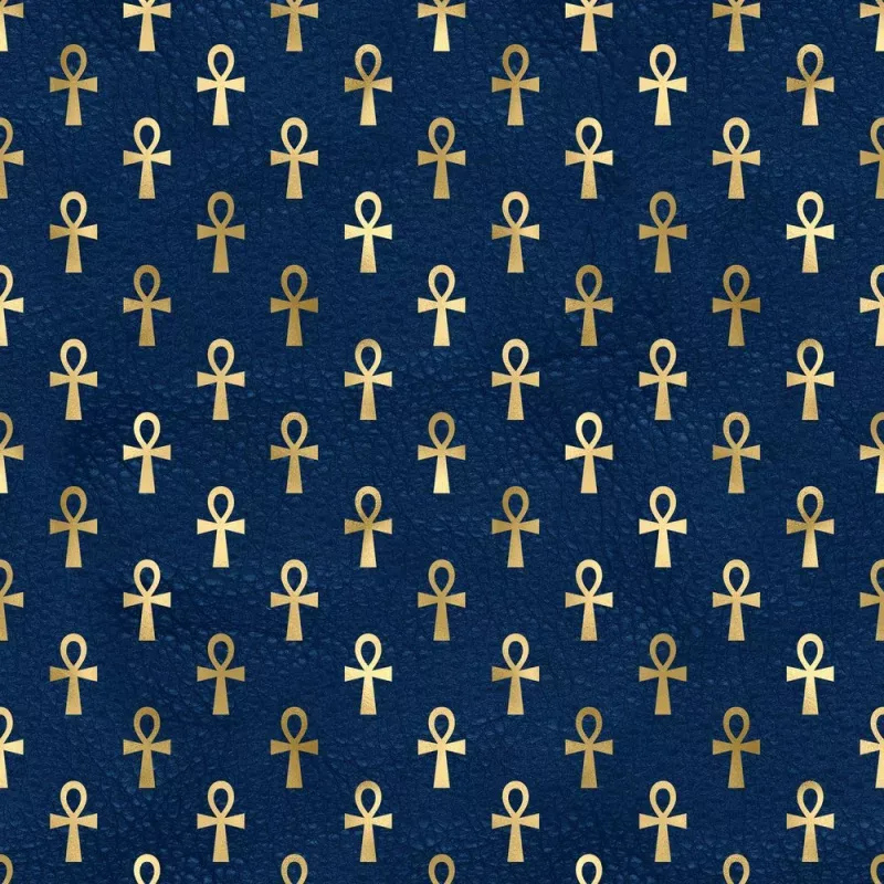 Golden Ancient Egypt Pattern #33 Fabric