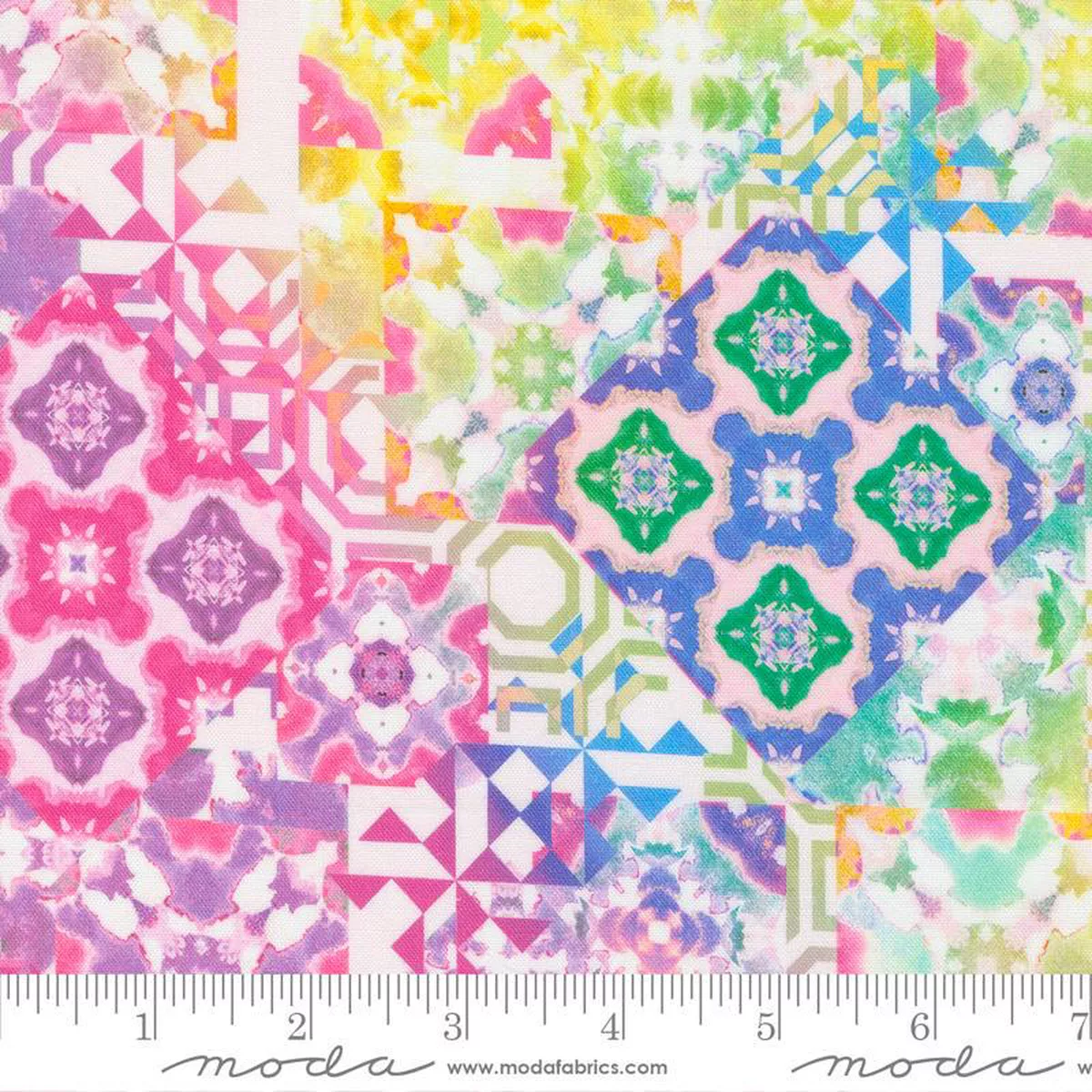 Gradients Auras Kaleidoscopes Prism Multi Moda Cotton Fabric