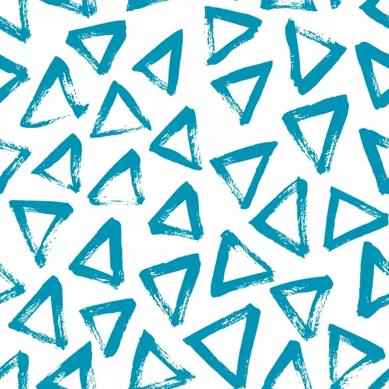 Hand Drawn Triangles Fabric – Cerulean Blue
